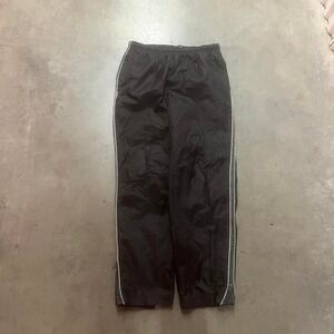 Vintage gap athletic mens black grey white stripe baggy track pants Y2K loose L